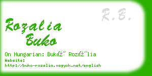 rozalia buko business card